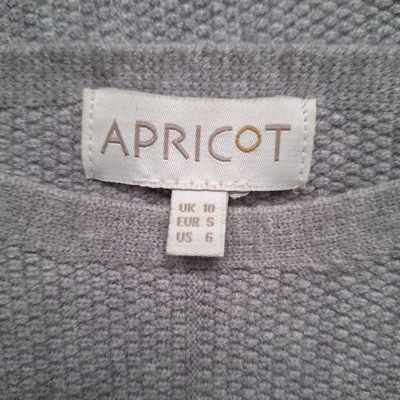 APRICOT Grey Knit Cotton Blend Sweater - Picture 3 of 9